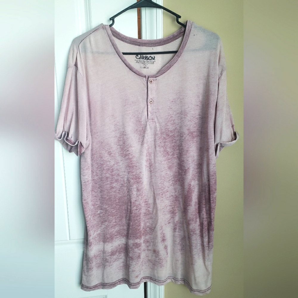 Men's Carbon Lightly Dyed T-Shirt Size - L Color - pink